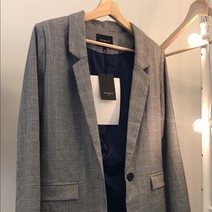 FRNCH Gray Plaid Blazer